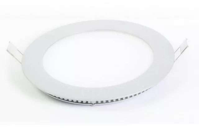 LED Ceiling Panel Emergency Round Recessed Light Flush White Fitting 3Hr Back-up