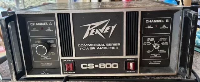 UNTESTED Vintage Peavey Model CS-800 2-Channel Commercial Series Power Amplifier