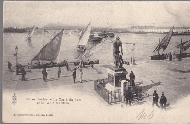 CPA 14 18 La rade de Toulon navires de guerre WW1 Marine nationale