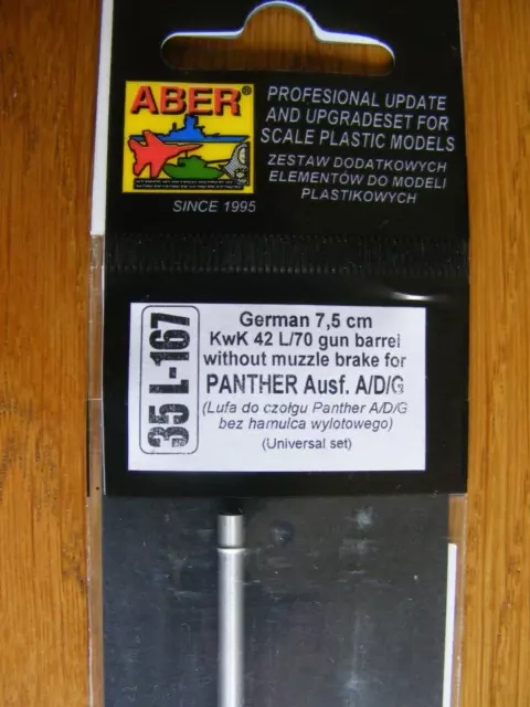 Aber Model 7.5cm KwK42 gun barrel for Panther A/D.  1/35 (1)