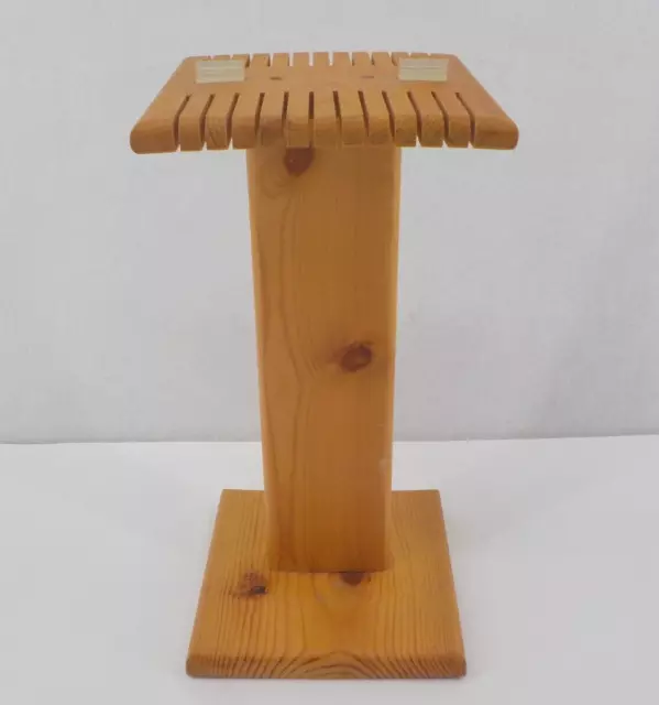 Vertical Stained Wooden Jewelry Shop Counter Display Stand Bracelet Knecklace
