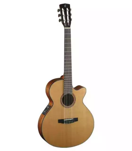 Guitare Folk Electro Nylon CORT CEC-5 NATUREL BRILLANT