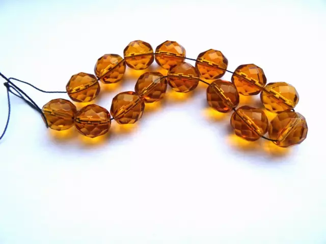 19 x 12mm Czech Glass Fire Polish Beads