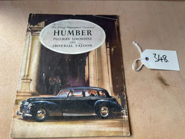 Humber Pullman limousine & Imperial Saloon brochure (Ref 147/4/52/10/H