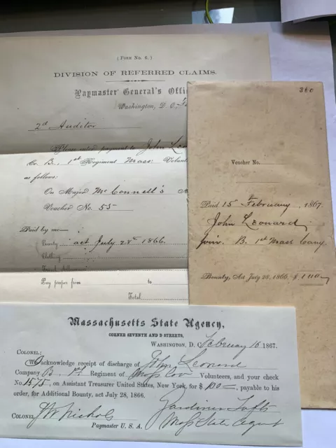 1867 Military Volunteer Discharge Civil War? Massachusetts 1867 Military Volunteer Discharge Civil War? Massachusetts