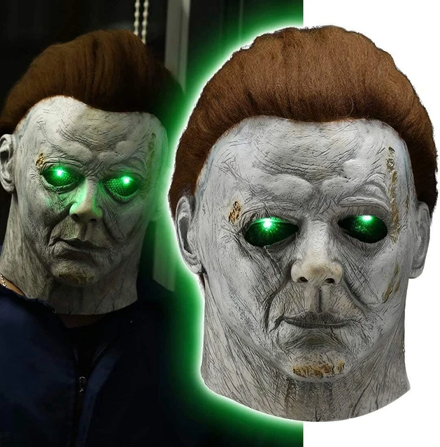 Michael Myers Mask Scary Halloween Murderer Killer Bulex LED Light up Creepy