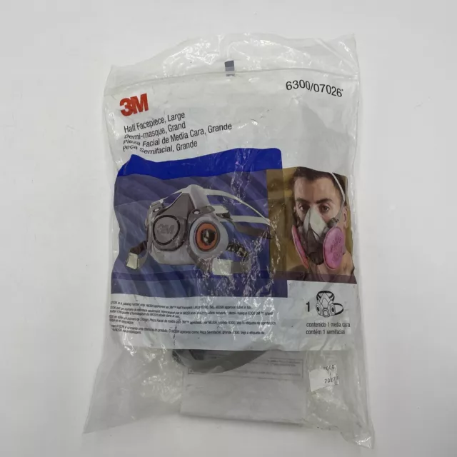 3M Half Facepiece Reusable Respirator Drop Down 6300DD Large No Filter