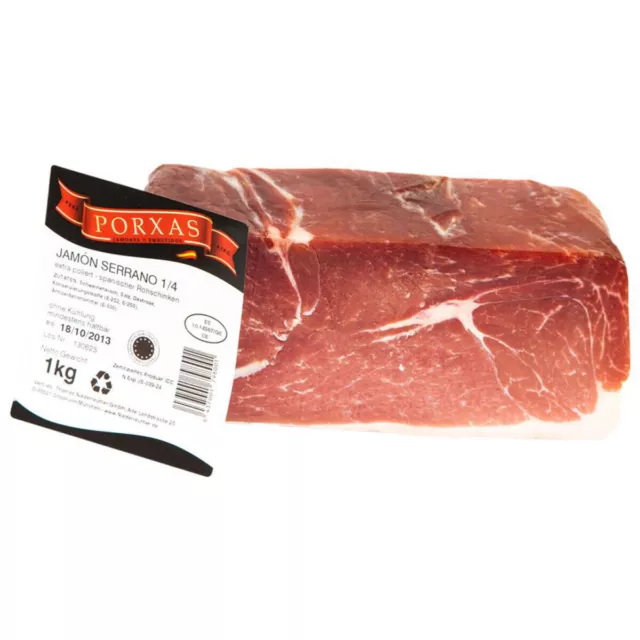 Porxas Spanischer Jamon Serrano Rohschinken extra poliert 1000g