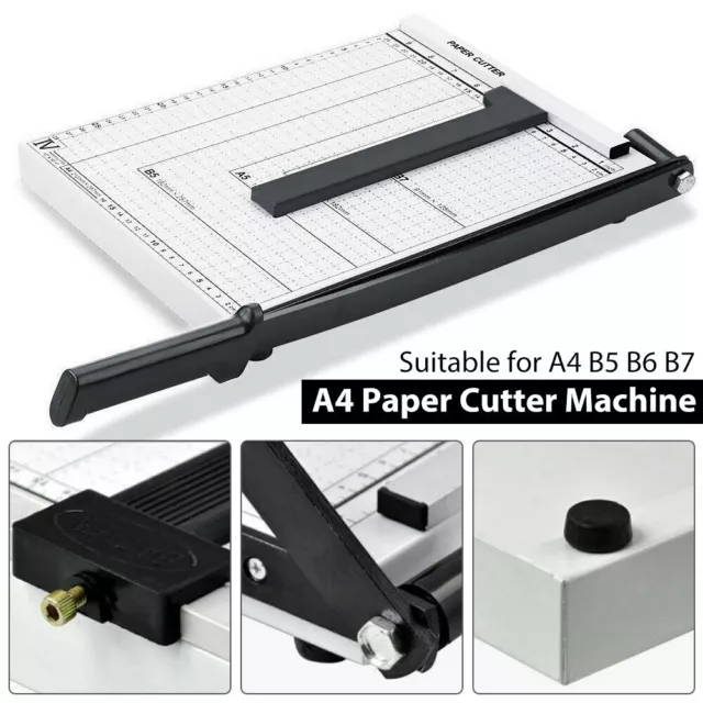 Heavy Duty Professional A4 Paper Guillotine Cutter Trimmer Machine Home Office~