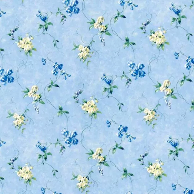 Dolls House Wallpaper 1/12th 1/24th scale Blue Quality Paper #147
