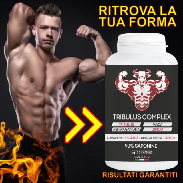 Tribulus+maca peuviana, Integratore Massa Muscolare, aumenta TST uomo