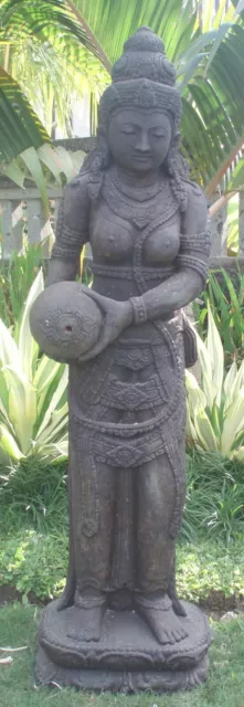 Dewi Tara Steinfigur 120 cm XL Shiva Buddha Bali Hindu Skulptur Brunnen Garten