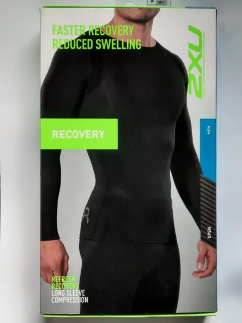 2XU Mens Long Sleeve Recovery Compression Top Size S Boxed VGC
