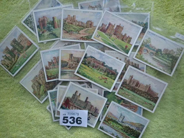 WILLS 1925  BRITISH CASTLES  FULL SET OF 25 Large Cigarette Cards CAT £75