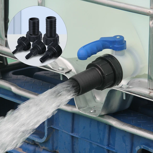 IBC TANK ADAPTER Connector 1/2" to 2" Garden Tap Hose Fitting Fuel