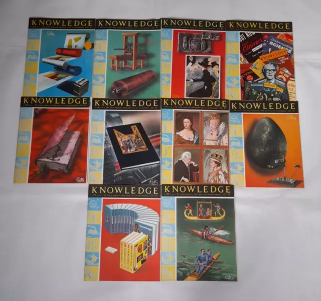 Knowledge Magazine Vintage Learning Bundle/Joblot x 10 Issues 111-120 (1962)