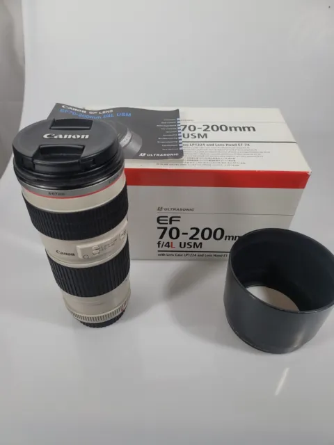 Canon EF 70-200mm f/4 L USM Lens - With Box & Manual