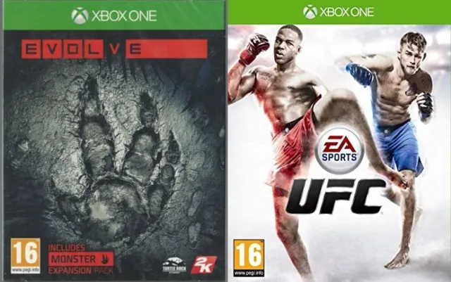 ufc  & evolve including monster expansion pack    xbox one  new&sealed