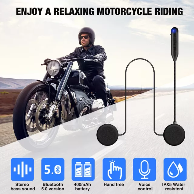 Bluetooth Helmet Headset Headphone Wireless Earphone For Motorcycle GPS SAT NAV