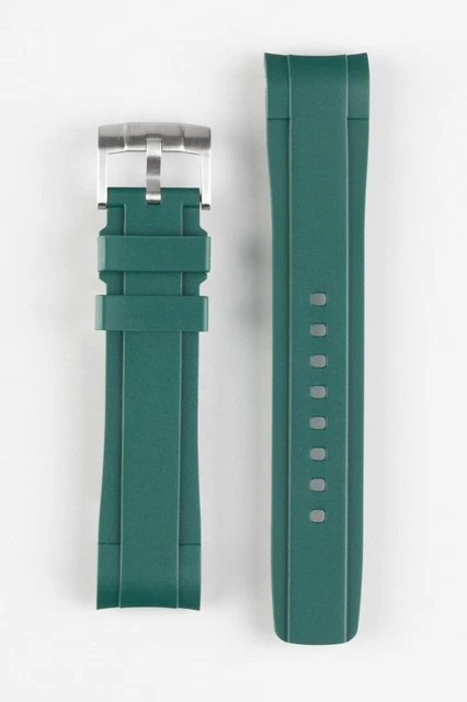 ZEALANDE GREEN CURVED rubber watch strap 20 mm fits Submariner Omega Tag Heuer 84.15 PicClick UK