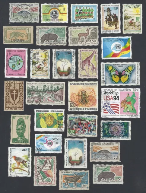 AOP Cameroun collection of 48 different postally used stamps