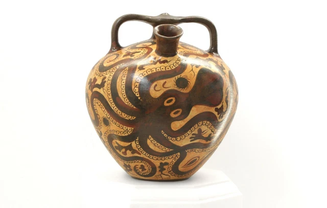 Greek Reproductions ANCIENT GREEK POTTERY Reproduction Minoan Octopus Vase Amphora Replica ...