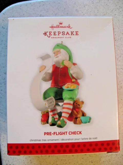 Hallmark Club Member Exclusive Pre-Flight Check Christmas Ornament 2013