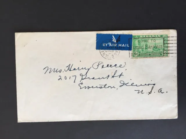 BAHAMAS 1949 6d ON FORT MONTAGU BEACH HOTEL COVER TO ENGLAND