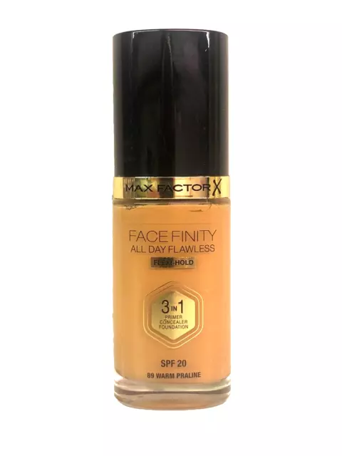 2x Max Factor Facefinity All Day Flawless: 3-in-1-Foundation  89 Warm Praline