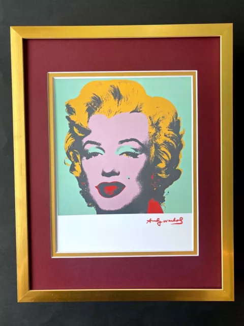 Andy Warhol Gorgeous 1984 Signed Marilyn Monroe Print Matted To Be Framed 11X14