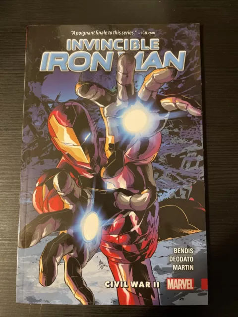 Marvel Invincible Iron Man Civil War II BRAND NEW FREE SHIPPING Bendis Deodato