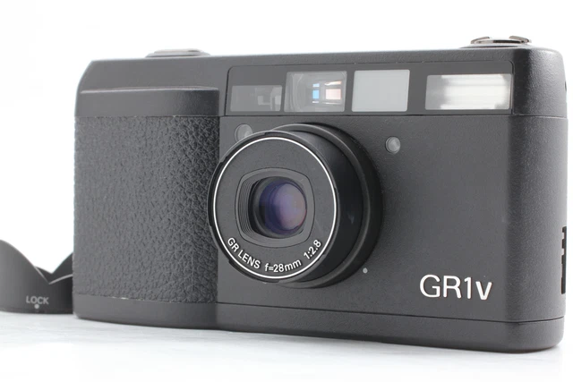 LCD Works [Near Mint] Ricoh GR1V Black 35mm Film Camera Point & Shoot From Japan
