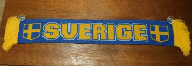 5x Sweden Sverige Flag Mini Scarf Car Hang Up With Rubber Suction Pads Football