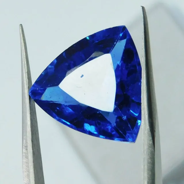 A++  Natural Sapphire Blue 11 Ct Trillion Shape Loose Gemstone Certified