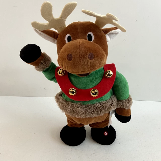 GEMMY ANIMATED DANCING Singing Reindeer Do the Christmas Nay Nay Jingle