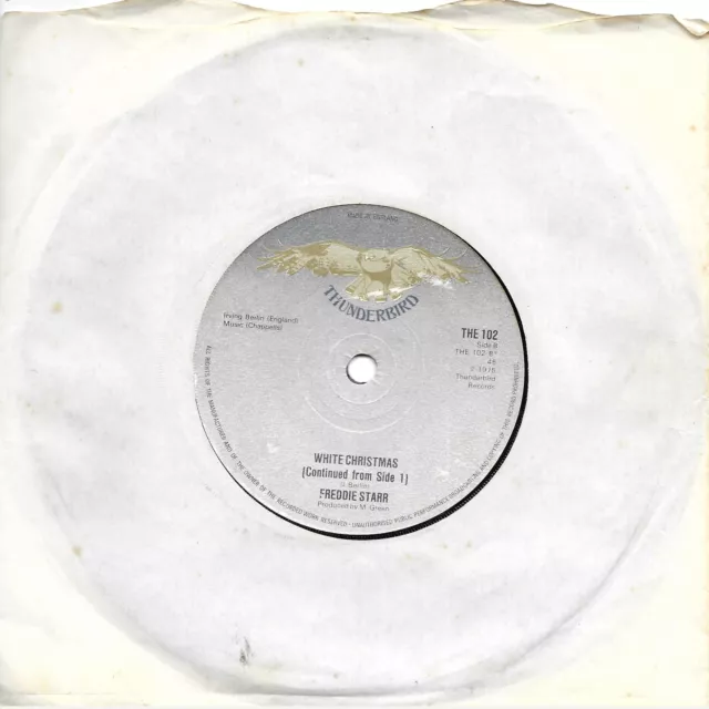 Freddie Starr White Christmas UK 45 7"  +White Christmas (Pt. 2) XMAS