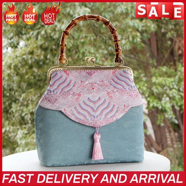 2 piezas Bolso de Bambú Manija Bolso de Mano Hágalo usted mismo Bolso de Repuesto Accesorios Bolso de Fabricación