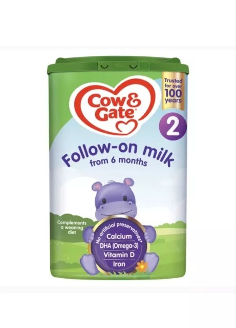 Cow & Gate Follow On Milk Powder Stage 2,   800g  New