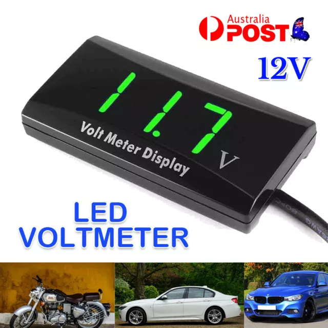 DC 12V LED Digital Monitor Volt Meter Display Battery Gauge Voltage Caravan/Car