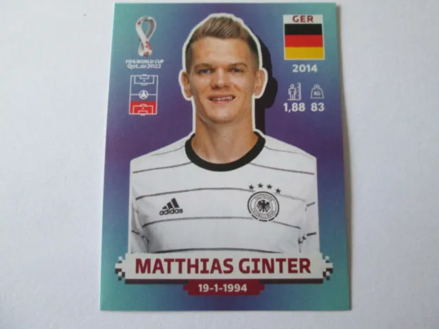 Sticker PANINI FIFA QATAR 2022 - N° GER 5 MATTHIAS GINTER