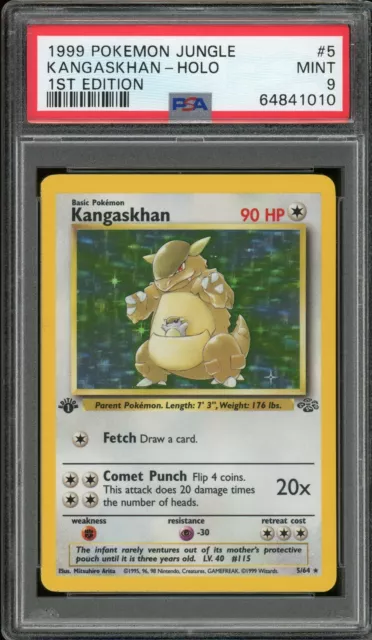 1999 Pokemon Jungle 1st Edition #5 Kangaskhan Holo Holographic PSA 9 Mint