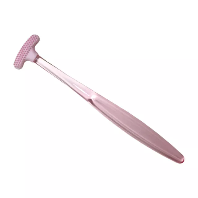 Tongue Scraper Cleaner Gentle Tongue Brush for Oral Care (Pink)