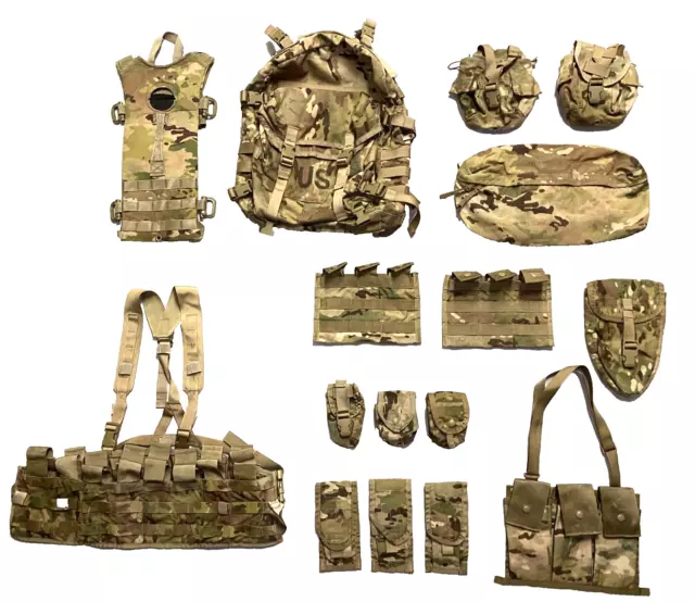 16 PC US Military Rifleman Kit Army MOLLE OCP Multicam Set Assault System VGC