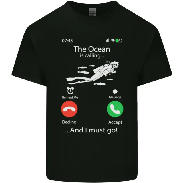 The Ocean Is Calling Scuba Diving Diver Kids T-Shirt Childrens