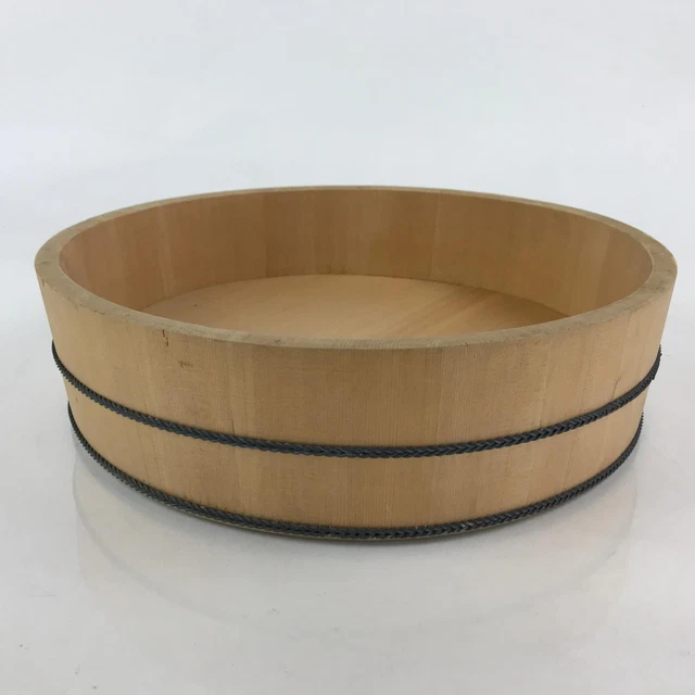 Japanese Handmade Wooden Oke Bucket Sushioke Hangiri Vtg Sushi Handai BK16