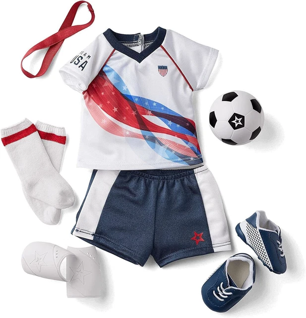 American Girl Team USA Soccer Clothes Olympic Outfit Set For 18" Corinne Doll