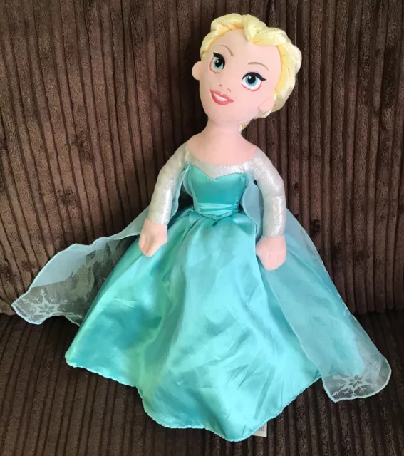 "Disney Princess Frozen Anna & Elsa bambola di peluche giocattolo morbido a due teste 16""