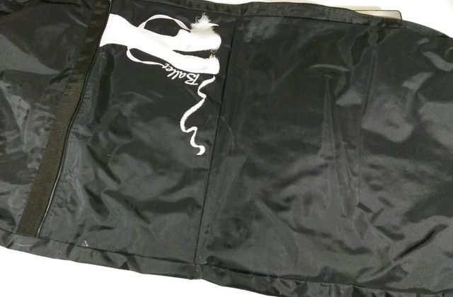 Dance Garment Bag Black Zip Pocket Pink Ballet Shoe Design 44L x 23W