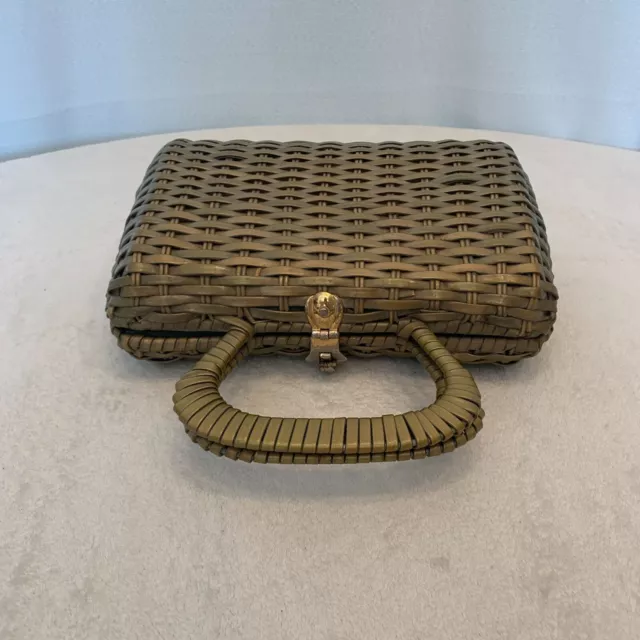 Vintage Wicker Purse Made in Hong Kong