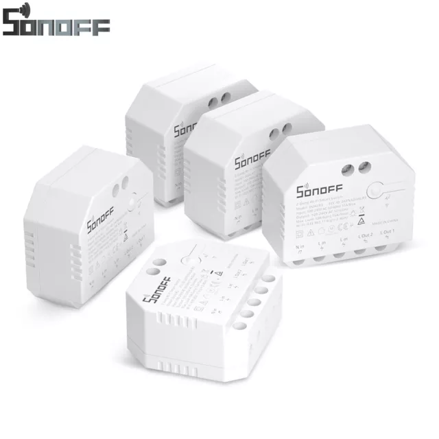 1-5PCS Sonoff DualR3 Wifi Smart Schalter Relaismodul zwei-Wege Leistungsmessung